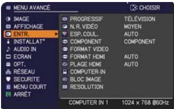 HITACHI CP-X2511N - Menu ENTR. - 1