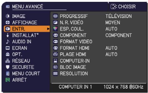 HITACHI CP-X2514WN - Menu ENTR. - 1