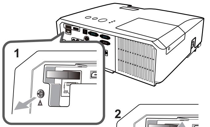 HITACHI CP-X2514WN - Attacher le couvercle de l'adaptateur - 1