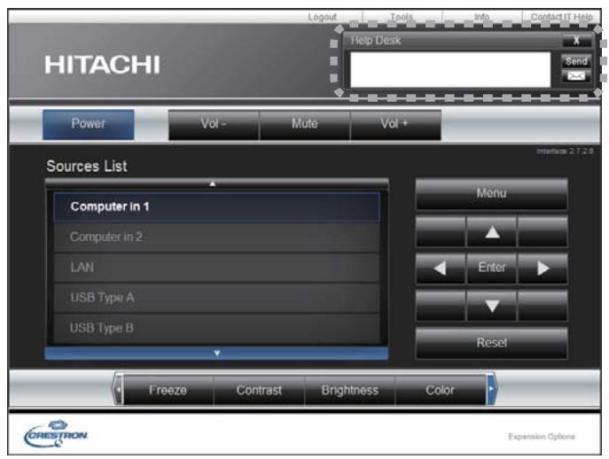HITACHI CP-X2514WN - Fenêtre Help Desk - 1