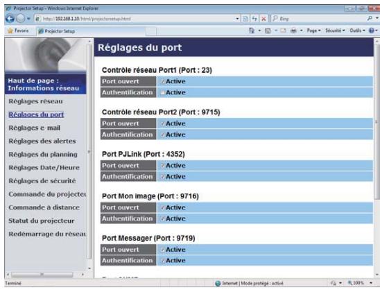 HITACHI CP-X2514WN - Réglages de port - 1