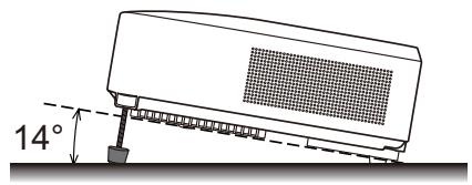 HITACHI CP-X2514WN - Régler l'élevateur du projecteur - 1