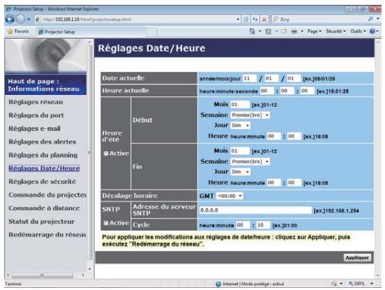 HITACHI CP-X2514WN - Exemple: Si l'adresse IP du projecteur est régée sur 192.168.1.10: - 1
