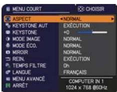 HITACHI CP-X3011N - Dans le menu court - 1