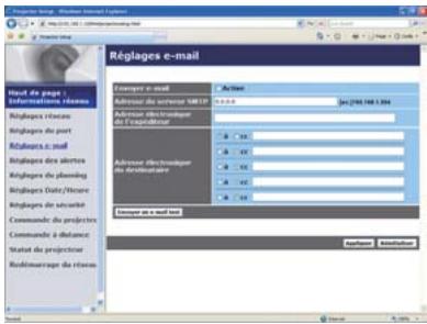 HITACHI CP-X3011N - Réglages e-mail - 1