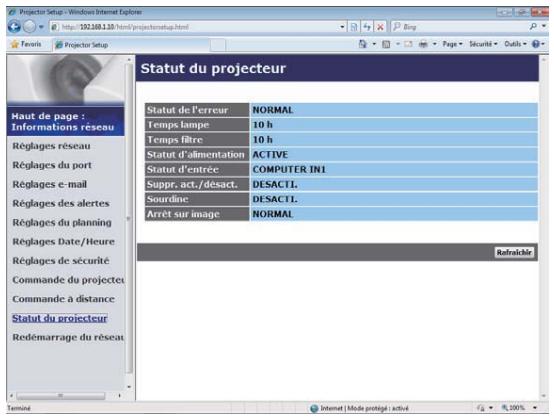 HITACHI CP-X3014WN - Statut du projecteur - 1
