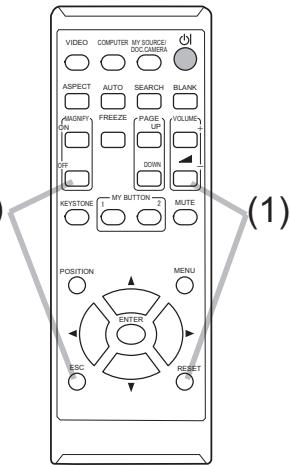 HITACHI CP-X3014WN - Modifier la fréquence du signal de la télécommande - 1
