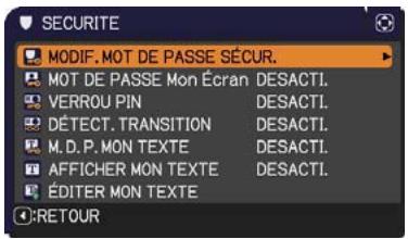 HITACHI CP-X3014WN - Accédez au menu SECURITE - 3