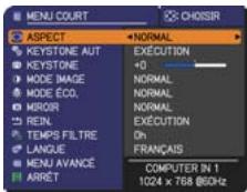 HITACHI CP-X3020 - Dans le MENU AVANCE - 1