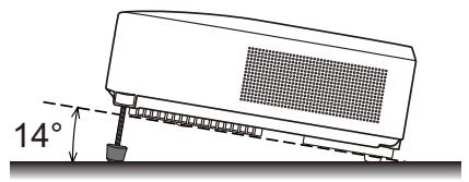 HITACHI CP-X4014WN - Réglage de l'élevateur du projecteur - 1