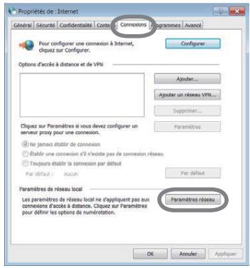 HITACHI CP-X4014WN - Paramètres “Options Internet” - 2