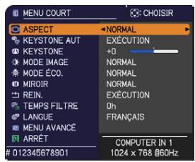 HITACHI CP-X4014WN - Dans le MENU AVANCE - 1