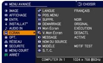 HITACHI CP-X4021N - Menu ECRAN - 1