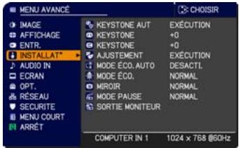 HITACHI CP-X4021N - Menu INSTALLAT - 1