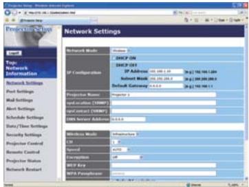 HITACHI CP-X467 - Network Settings (Paramètres Réseau) - 1