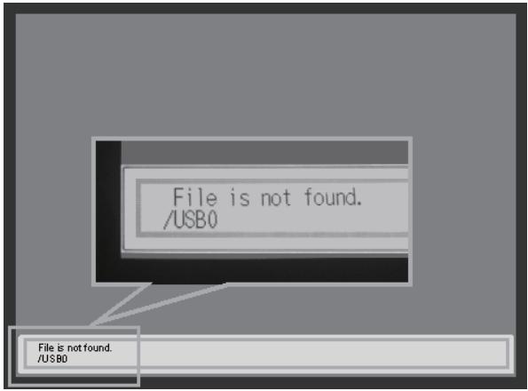 HITACHI CP-X467 - Message d'Erreur "Presentation PC-LESS" - 1