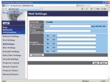 HITACHI CP-X467 - Mail Settings (Paramètres E-mail) - 1