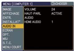 HITACHI CP-X467 - Menu AUDIO IN - 1