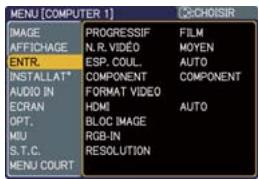 HITACHI CP-X467 - Menu ENTR. - 1