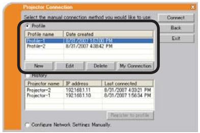 HITACHI CP-X467 - Connexion du Profil - 1