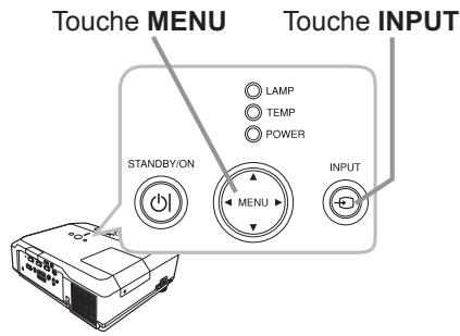 HITACHI CP-X467 - Utiliser la fonction de menu - 1