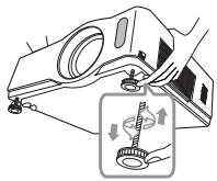 HITACHI CP-X467 - Réglage de l'élevateur du projecteur - 2