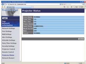 HITACHI CP-X467 - Projector Status (Statut du Projecteur) - 1
