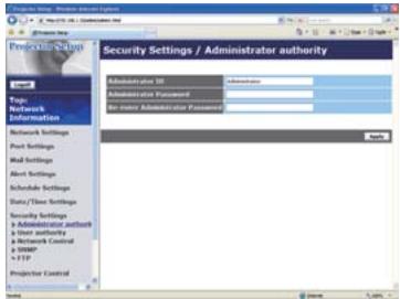 HITACHI CP-X467 - Security Settings (Paramètres Sécurité) - 1