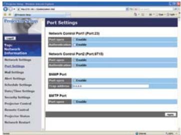HITACHI CP-X467 - Port Settings (Paramètres de Port) - 1