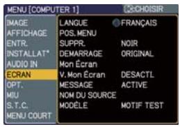 HITACHI CP-X467 - Menu ECRAN - 1