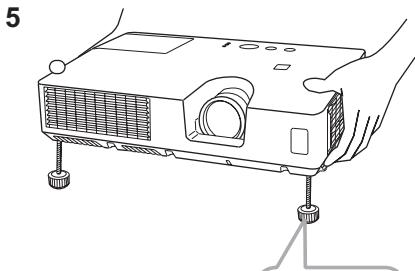 HITACHI CPWX8 - Réglage de l'élevateur du projecteur - 3