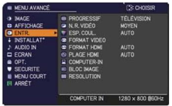 HITACHI CPWX8 - Menu ENTR. - 1