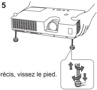 HITACHI CPWX8 - Régler l'élevateur du projecteur - 3
