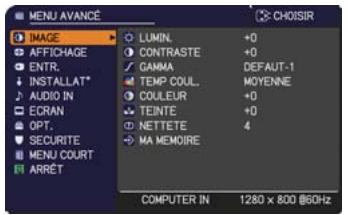 HITACHI CPWX8 - Menu IMAGE - 1