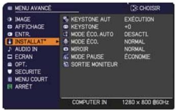 HITACHI CPWX8 - Menu INSTALLAT - 1