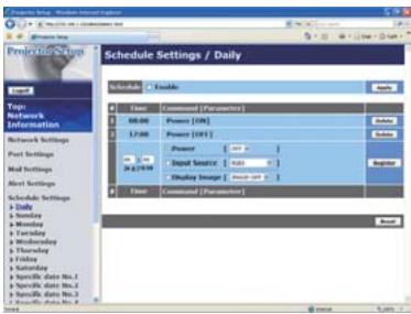HITACHI CPX4 - Schedule Settings (Paramètres Calendrier) - 1
