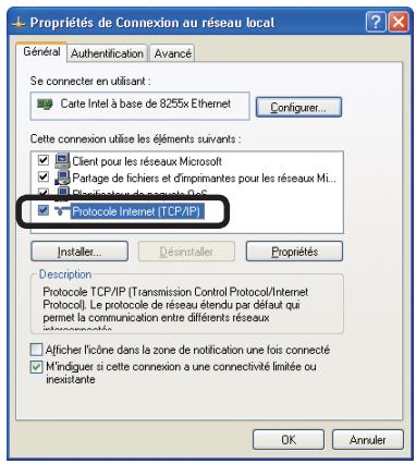 HITACHI CPX4 - Réglage de connexion réseau manuel - LAN cable - (suite) - 1