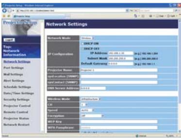 HITACHI CPX4 - Network Settings (Paramètres Réseau) - 1