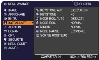 HITACHI CPX7 - Menu INSTALLAT - 1