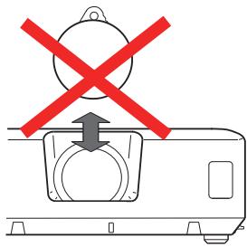 HITACHI CPX7 - Précautions relatives à la fixation et au retrait du capuchon-objectif - 2
