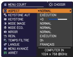HITACHI CPX7 - Dans le MENU COURT - 1