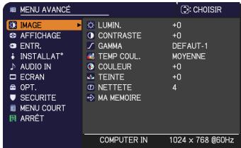 HITACHI CPX7 - Menu IMAGE - 1