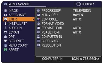 HITACHI CPX7 - Menu ENTR. - 1