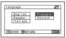 HITACHI DZ-GX3200A - CHANGEMENT DE LA LANGUE DE L'AFFICHAGE (LANGUE) - 2