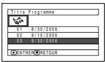 HITACHI DZ-GX3300A - CHANGEMENT DU TITRE D'UN PROGRAMME (TITRE) - 1