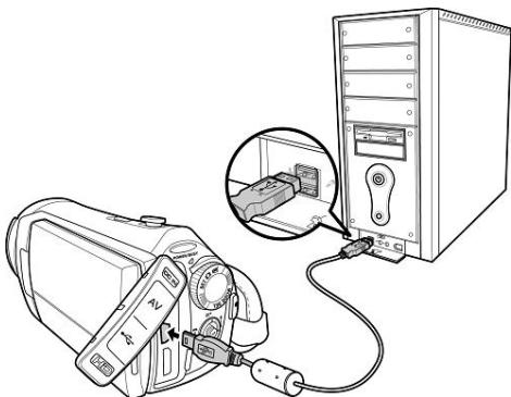 HITACHI DZ-HV1074 - Connexion à un ordinateur - 1