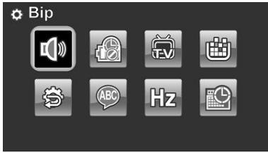 HITACHI DZ-HV1074 - Réglage du bip - 1