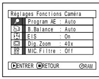 HITACHI DZ-MV380A - Configuration fonctions camera - 1
