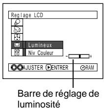 HITACHI DZ-MV380A - PARAMÉTRAGE DE LA LUMINOSITÉ DEL ÉCRAND D'AFFICHAGE À CRISTAUX LIQUIDES (LUMINEUX) - 3
