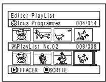 HITACHI DZ-MV380A - SUPPRESSION DE SCENES D'UNE LISTE DE LECTURE (ÉDITER PLAYLIST) - 1